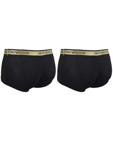 EMPORIO ARMANI PANTALON CORTO 2PACK TRUNK EN COLOR PARA HOMBRE NEGRO