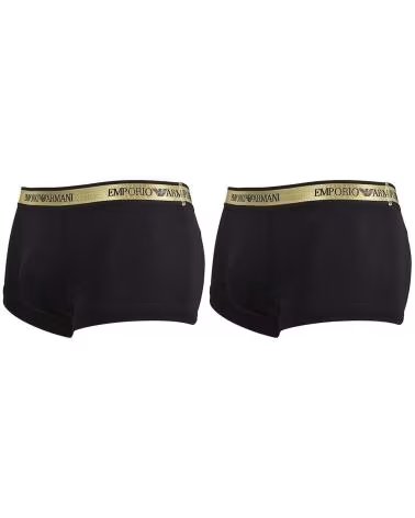 EMPORIO ARMANI PANTALON CORTO 2PACK TRUNK EN COLOR PARA HOMBRE NEGRO