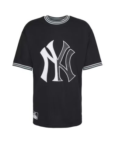 NEW ERA TEAM LOGO OVERSIZED MESH BLACK T-SHIRT FOR MEN NEGRO