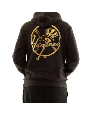 SUDADERA CON CAPUCHA NEW ERA MLB HOODY NEYYAN NEGRA PARA HOMBRE NEGRO