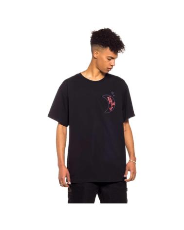 T-SHIRT GRIMEY À MANCHES COURTES NOIR AVEC GRAPHIQUE AU DOS NEGRO