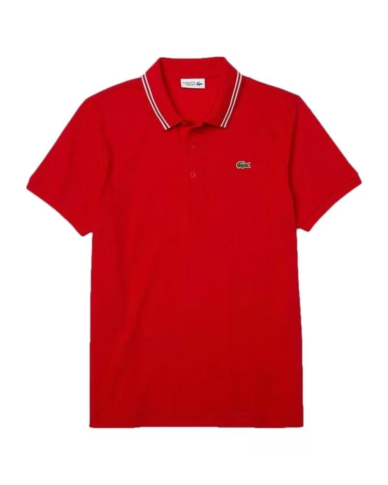 LACOSTE POLO CHEMISE COL EN COLOR PARA HOMBRE ROJO