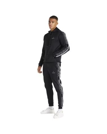 SIKSILK MESSI TAPED ZIP HOODIE EN COLOR PARA HOMBRE NEGRO