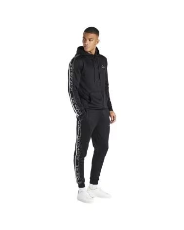 SIKSILK MESSI TAPED ZIP HOODIE EN COLOR PARA HOMBRE NEGRO