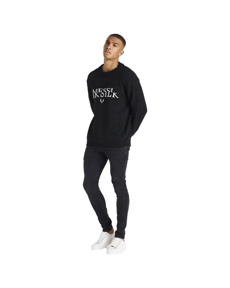 SIKSILK MESSI KNIT SWEATER EN COLOR PARA HOMBRE NEGRO