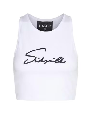 SIKSILK ESSENTIALS RACER VEST EN COLOR PARA MUJER BLANCO