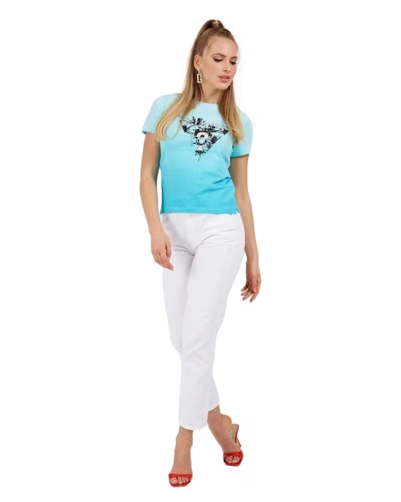 GUESS PALMS TEE EN COLOR PARA MUJER VERDE