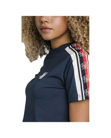SIKSILK CLASSIC TAPE TEE EN COLOR PARA MUJER AZUL