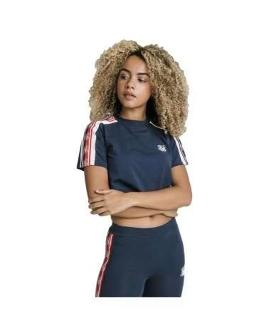 SIKSILK CLASSIC TAPE TEE EN COLOR PARA MUJER AZUL