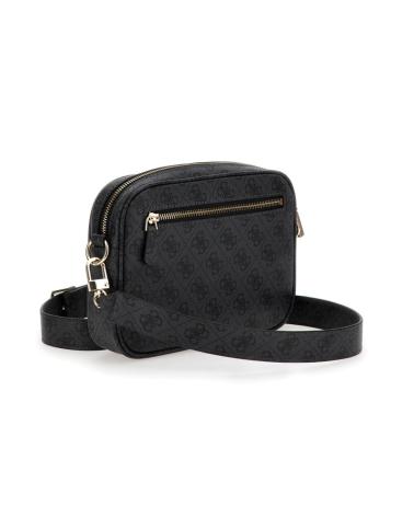 GUESS BLACK MONOGRAM CROSSBODY BAG NEGRO