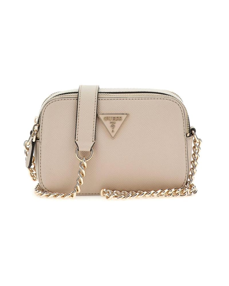 GUESS TAUPE CROSSBODY BAG WITH CHAIN TAUPE