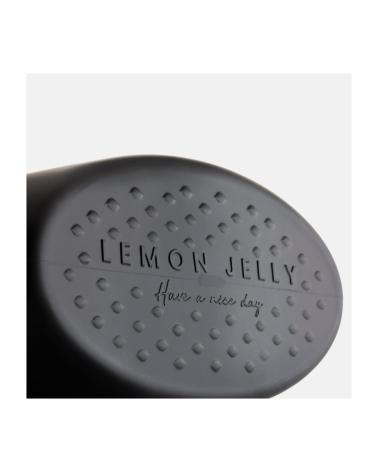 LEMON JELLY BLACK SILICONE TOTE BAG WITH BRAIDED HANDLES NEGRO