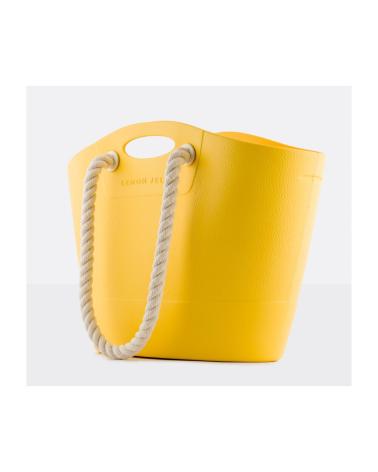 LEMON JELLY YELLOW BUCKET BAG WITH ROPE HANDLE AMARILLO