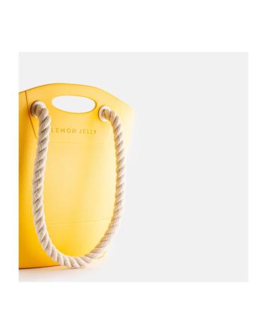 LEMON JELLY YELLOW BUCKET BAG WITH ROPE HANDLE AMARILLO
