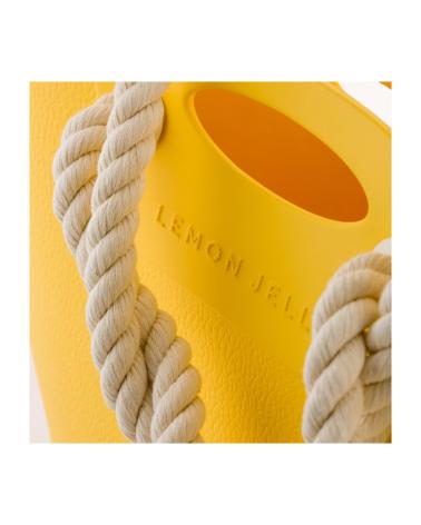LEMON JELLY YELLOW BUCKET BAG WITH ROPE HANDLE AMARILLO