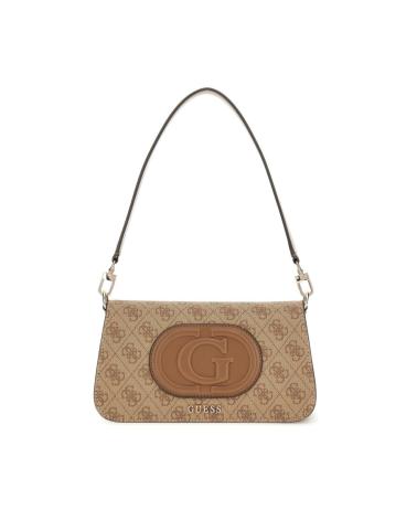 BOLSO DE HOMBRO GUESS LOGOTIPO MONOGRAM BEIGE BEIG