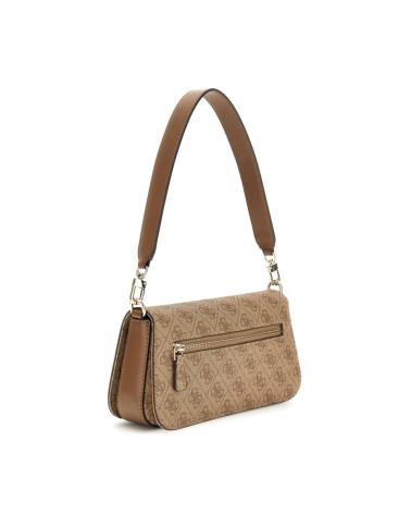 GUESS MONOGRAM LOGO SHOULDER BAG BEIGE BEIG