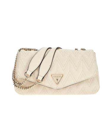 BOLSO BANDOLERA GUESS ACOLCHADO CON CADENA BEIGE BEIG