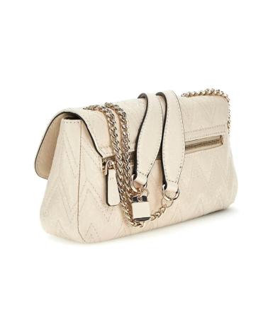 SAC BANDOULIÈRE GUESS MATELASSÉ AVEC CHAÎNE BEIGE BEIG