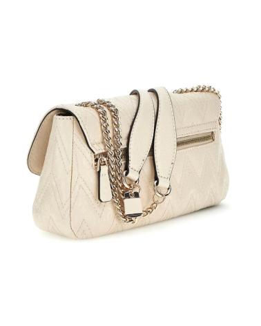 SAC BANDOULIÈRE GUESS MATELASSÉ AVEC CHAÎNE BEIGE BEIG