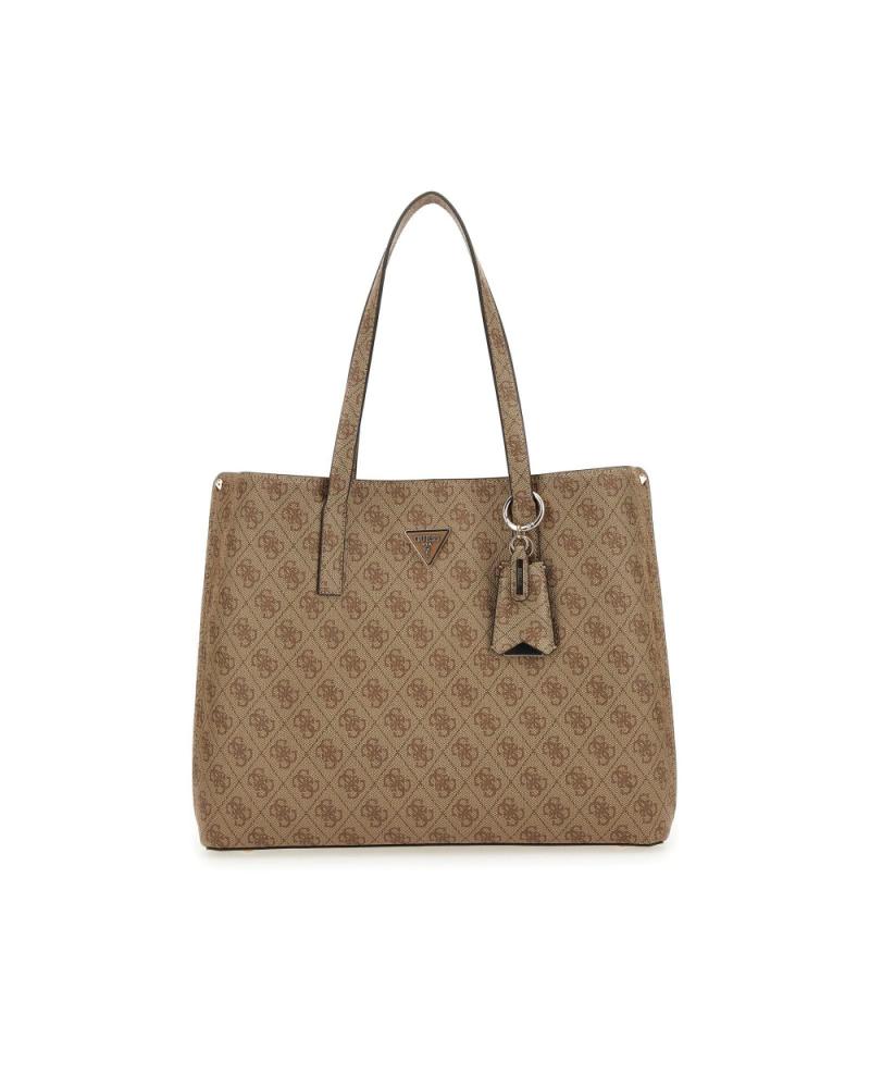 MALA TOTE GUESS BEGE COM ESTAMPA DE LOGÓTIPO BEIG