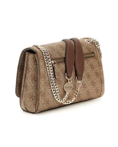BOLSA A TIRACOLO GUESS ACOLCHOADA COM CORRENTE BEIG