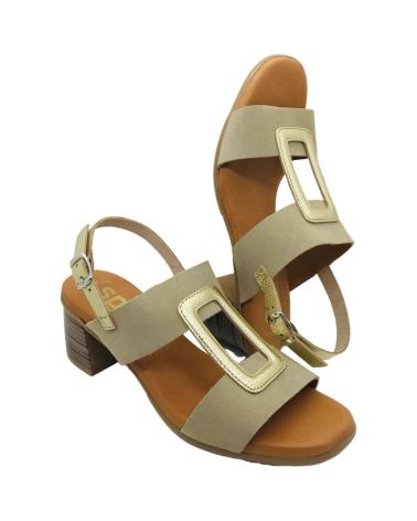 SPK SANDALIA TACON PIEL MUJER 2556 PLATINO