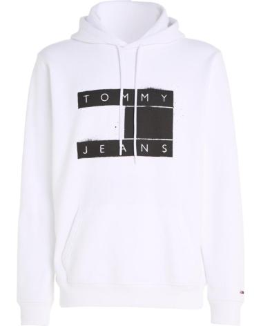 CALVIN KLEIN SPRAY CLASSICS KAPUZENPULLOVER WEISS BLANCO