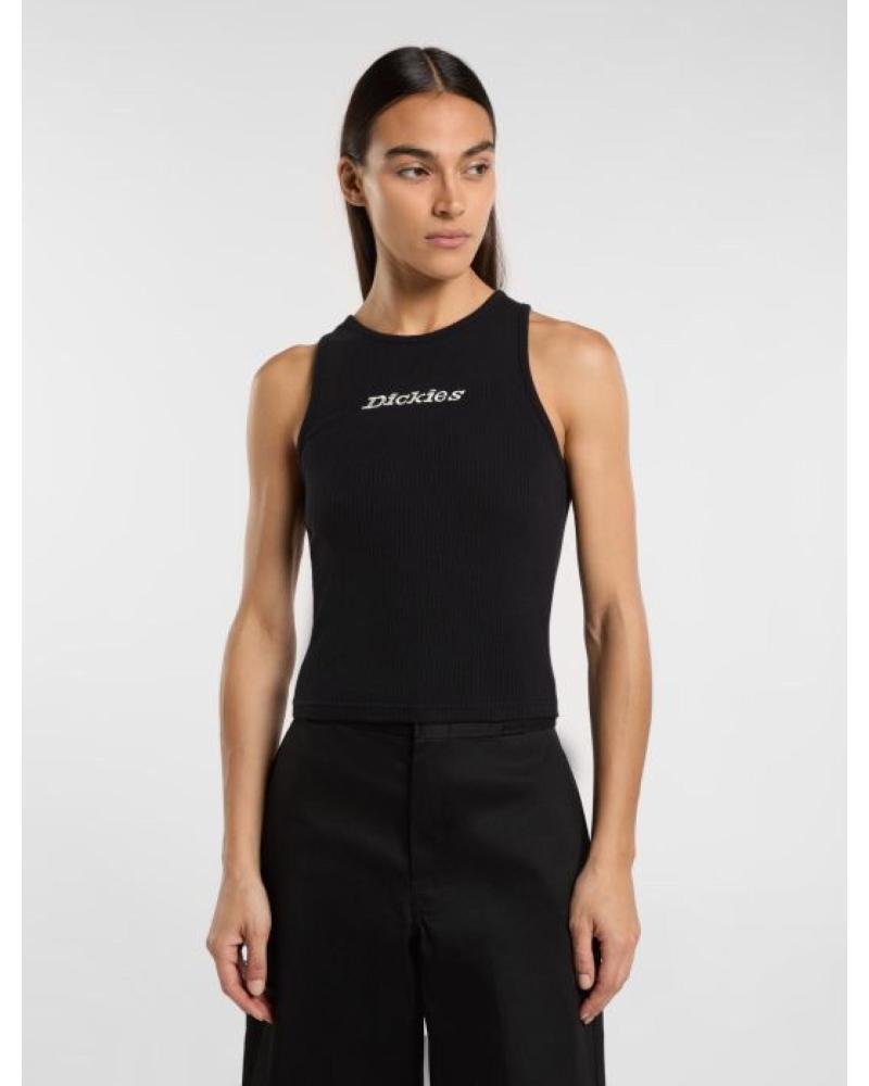 DICKIES RIBBED TANK TOP BLACK NEGRO