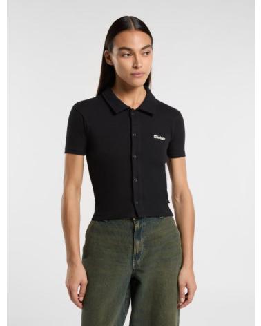 DICKIES BLACK RIBBED KNIT TOP NEGRO