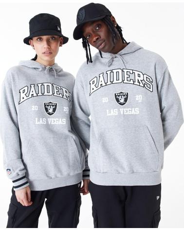 NEW ERA NFL LAS VEGAS RAIDERS LASRAI HGRBLK OVERSIZE HOODIE HELLGRAU MELANGE UND SCHWARZ NEGRO