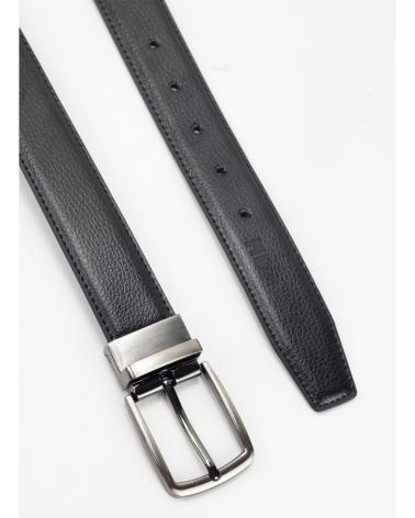 KESLEM WENDEGÜRTEL MIT GLÄNZENDER SCHNALLE SCHWARZ/BRAUN NEGRO