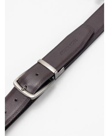 KESLEM WENDEGÜRTEL MIT GLÄNZENDER SCHNALLE SCHWARZ/BRAUN NEGRO