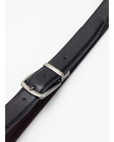 KESLEM WENDEGÜRTEL MIT GLÄNZENDER SCHNALLE SCHWARZ/BRAUN NEGRO
