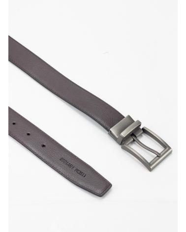 KESLEM WENDEGÜRTEL MIT MATTER SCHNALLE SCHWARZ/BRAUN NEGRO