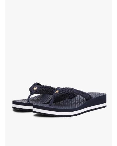 TOMMY HILFIGER TH CROCHET MID BEACH SANDAL MARINO