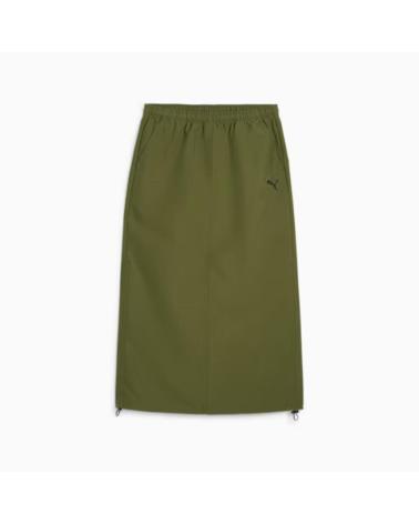 JUPE PUMA DARE TO MIDI WOVEN VERTE LVGRN
