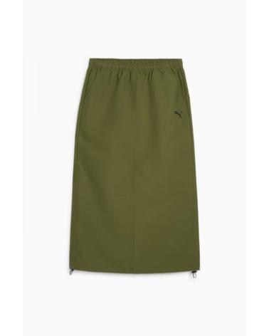 JUPE PUMA DARE TO MIDI WOVEN VERTE LVGRN