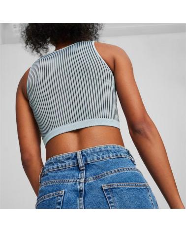 PUMA DARE TO CROP TOP DESPORTIVO PARA MULHER - AZUL TRQSSRF TRQSSRF