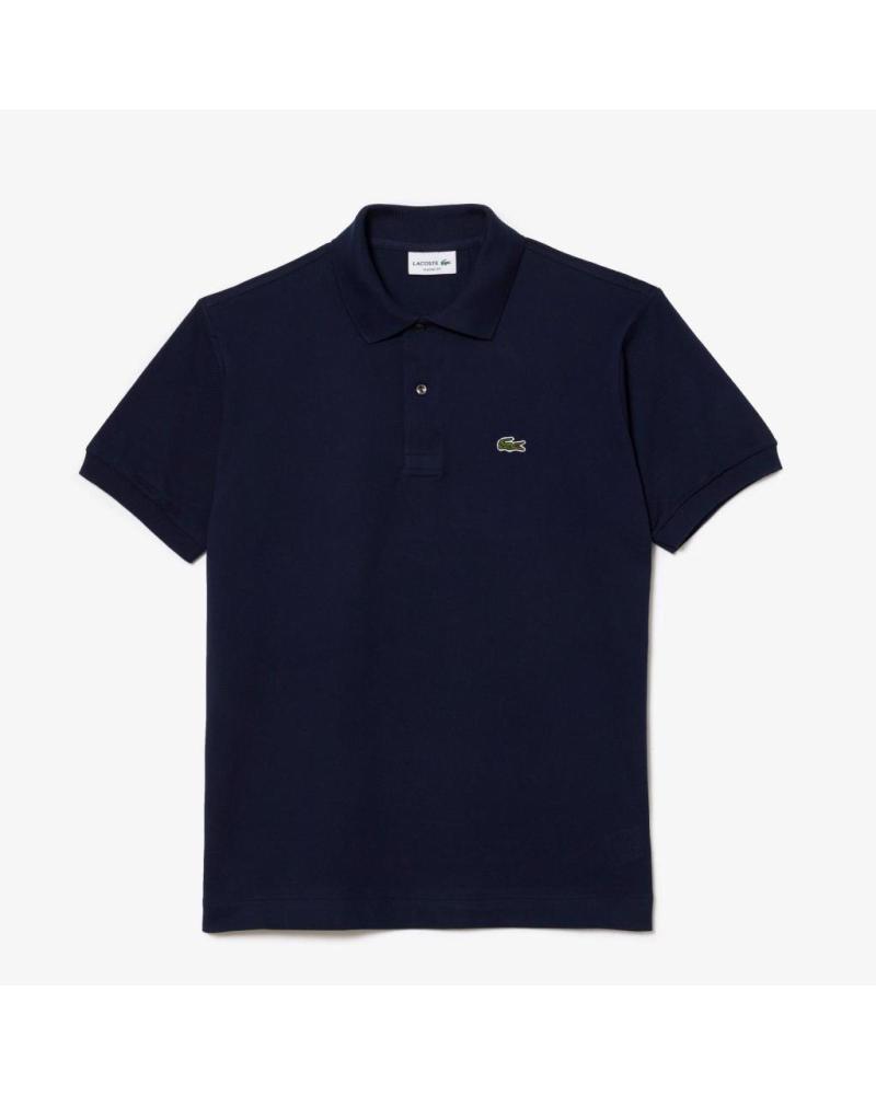 LACOSTE POLOHEMD L1212 MARINEBLAU MIT RIPPKRAGEN NVYBL