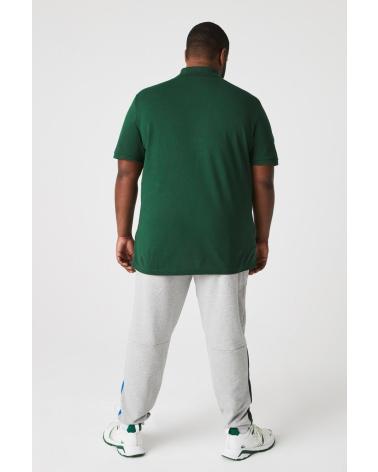 POLO LACOSTE MODÈLE L1212 À MANCHES COURTES COL CÔTELÉ VERT GREEN