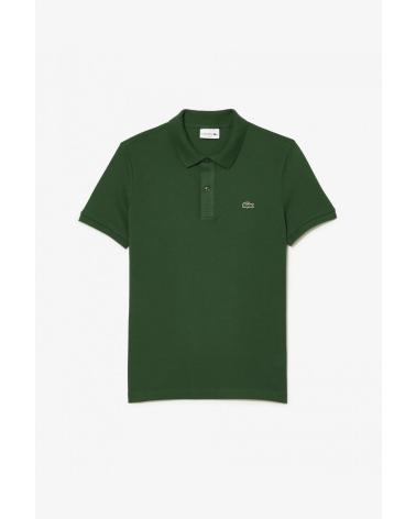 POLO LACOSTE MODÈLE L1212 À MANCHES COURTES COL CÔTELÉ VERT GREEN