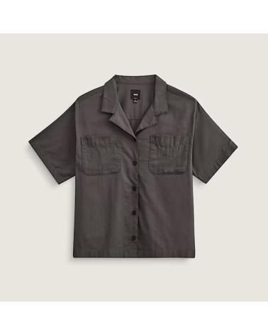 CHEMISE VANS OFF THE WALL CASSIDY CAMP SHIRT GRIS ASPHALTE POUR FEMME ASPHLT