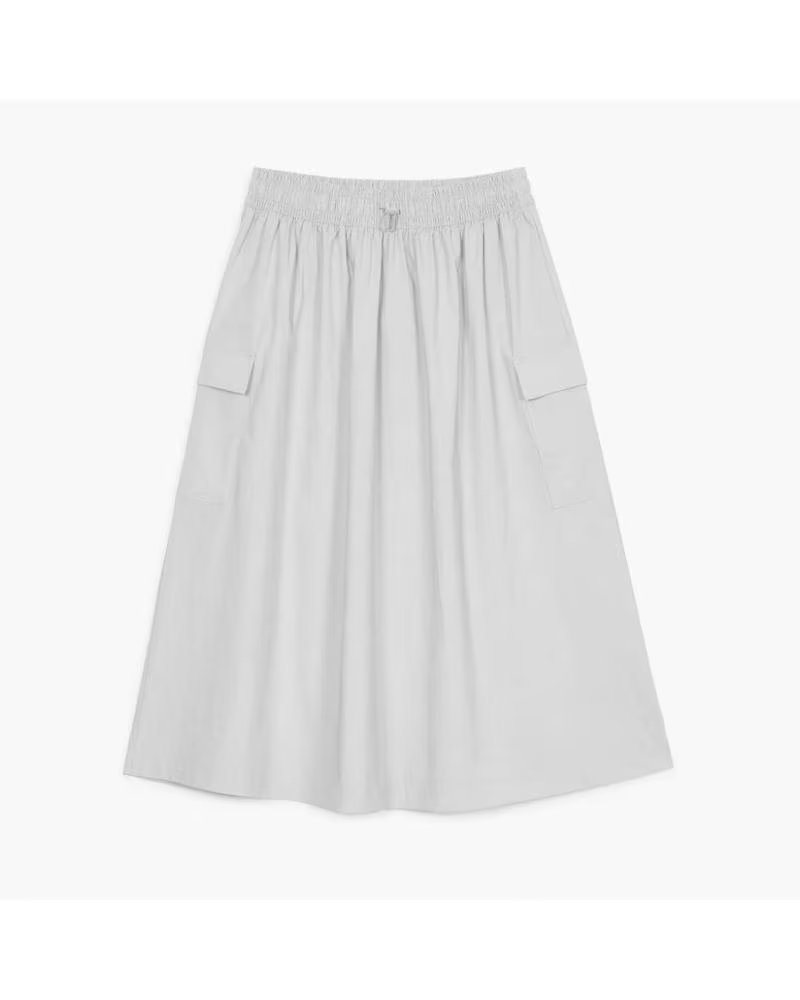 NEW BALANCE Falda Midi Cargo en blanco para