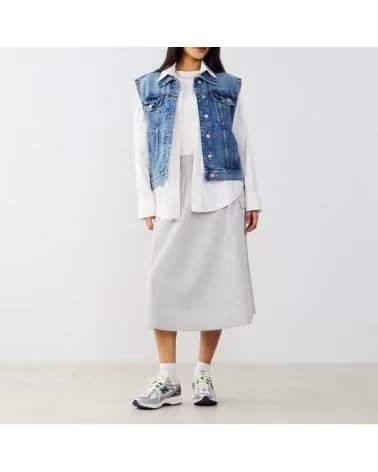 NEW BALANCE Falda Midi Cargo en blanco para
