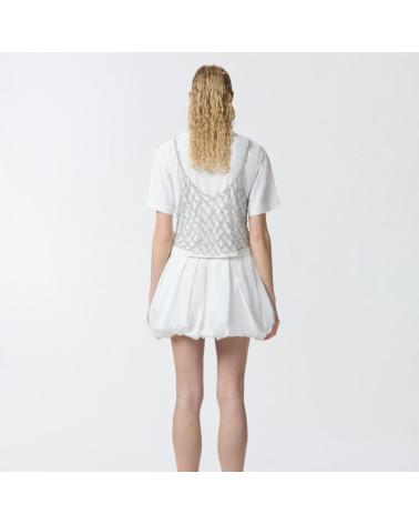PINKO FALDA CADRIC DE POPELÍN BLANCO Z04 Z04