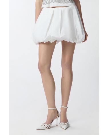 PINKO FALDA CADRIC DE POPELÍN BLANCO Z04 Z04