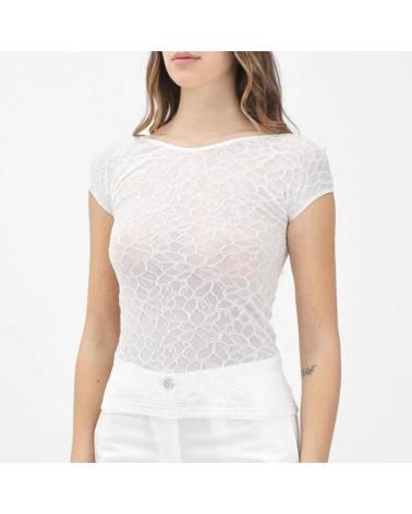 PINKO TOP CODY DE ENCAJE BLANCO Z14 Z14