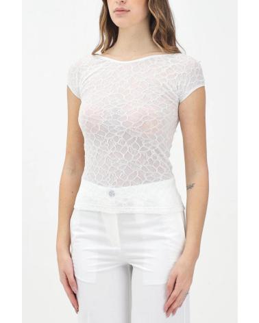 PINKO TOP CODY DE ENCAJE BLANCO Z14 Z14