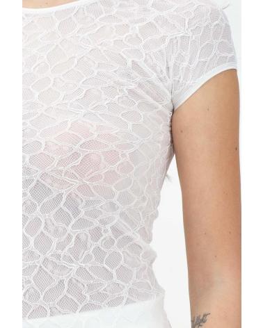 PINKO TOP CODY DE ENCAJE BLANCO Z14 Z14